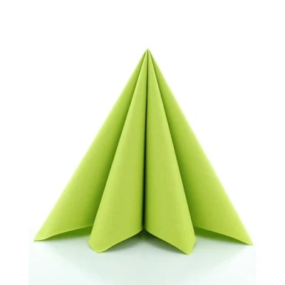 Abbildung von Sovie HORECA Servietten in Kiwi aus Linclass Airlaid, stoffähnliche Einwegservietten ideal für Hochzeit &amp; Partys, 40 x cm, 50 stück