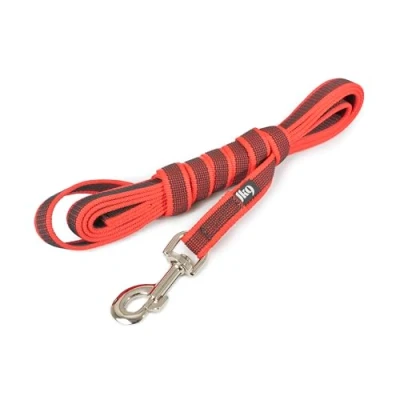Abbildung von IDC Color &amp; Gray gumierte Leine, 20 mm x 3 m mit Schlaufe, Rot Grau
