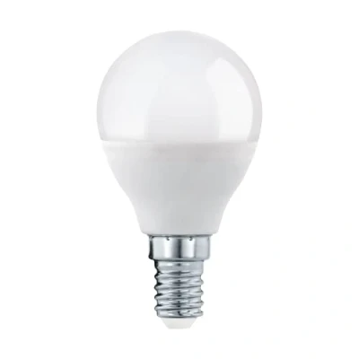 Abbildung von EGLO E14 LED Lampe dimmbar, Glühbirne Milky in Tropfenform, 7,5 Watt (entspricht 60 Watt), 806 Lumen, Leuchtmittel Tropfen warmweiß, 3000 K, Glühlampe P45, Ø 4,6 cm
