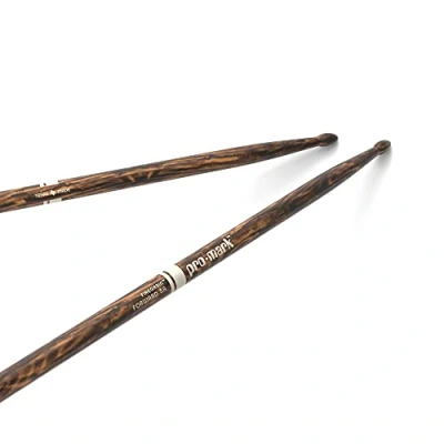 Abbildung von ProMark Schlagzeug Sticks Classic 5A Drum FireGrain Keine übermäßige Vibration Lackierung, Ovale Holzspitze, Hickoryholz 1 Paar