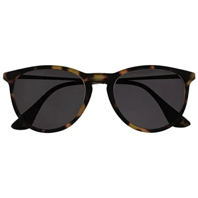 Abbildung von OPULIZE Jet Sonnen Leser Brille Stilvoller großer Designer Rahmen Kratzfest Getönte Linse UV400 Schutz Schildpattbraune Vorderseite Silber Bügeln Schwarz Spitzen Herren Damen S96 2+2.00
