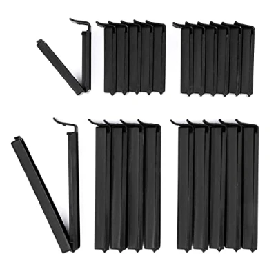 Abbildung von Vaily Tütenclips Verschlussclips Schwarz 22 Klammern für Tüten, Beutel und Gefrierbeutel 12x 6 cm 10x 11
