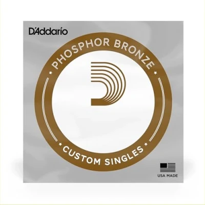 Abbildung von D&#039;Addario PB026 Phosphor Bronze Einzelsaite für Gitarren 0,066 cm (0,026 Zoll)
