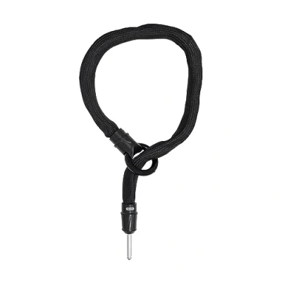 Abbildung von ABUS Rahmenschloss Einsteckkette IvyTex Adaptor Chain 6KS Fahrradschloss mit schmutz und feuchtigkeitsabweisender Hülle 6 mm Starke Kette Schwarz