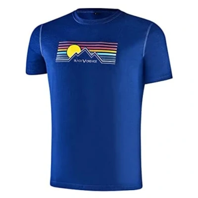 Abbildung von Black Crevice Herren Merino T Shirt,Blue, M