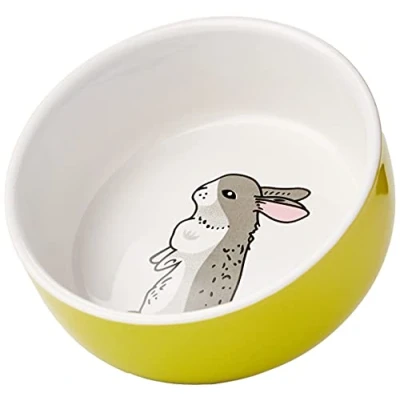 Abbildung von Nobby Nager Keramik Napf Rabbit, grün/weiß Ø 11cm x 4,5 cm, 1 Stück