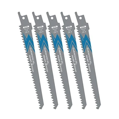 Abbildung von EZARC Säbelsägeblätter Set 5tlg für Holz, Zubehör Säbelsäge, R644GS schnelle Schnitte 150mm 6TPI(5 Stück)