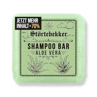 Abbildung von Störtebekker® Premium Festes Shampoo Aloe Vera Handgefertigtes, veganes für Herren &amp; Damen Wohlduftende Duschpflege Haut und Haar Feuchtigkeits