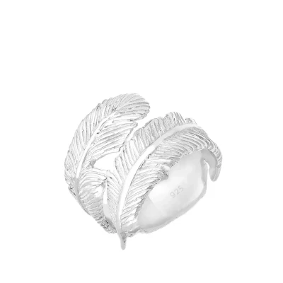 Abbildung von Elli Feather Trend Ring, Damen, Größe: 54, Silberfarben