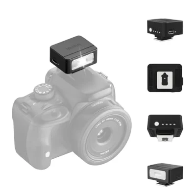 Abbildung von ULANZI SL01 Mini Kamerablitz, GN8 6500K Kamera Speedlite Blitzgeräte, 4 Leistungsstufe (1/8 1/1), Manueller Flash, Einzelkontakt Blitzschuh für Nikon, Sony, Fujifilm, Panasonic Kameras