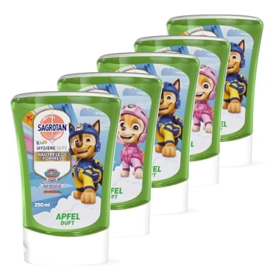 Abbildung von Sagrotan Kids No Touch Nachfüller Apfel Für den automatischen Seifenspender 5 x 250 ml Handseife