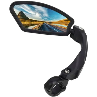 Abbildung von Arkham Fahrradspiegel Rückspiegel HD Edelstahl Spiegel Generation 2.0, Fahrrad für Lenker 21 26mm, Rückblick Ebike, Roller（1 Stück Links Viereck）