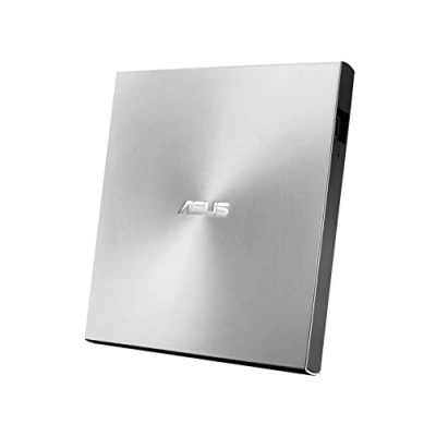 Abbildung von Asus Externer Brenner ZenDrive U9M Ultra Slim Typ C, kompatibel mit Windows und Mac OS, Farbe Silver + Software Internet Security Kaspersky