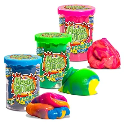 Abbildung von CRAZE Magic Slime POOUPSIE Noise 3X Set Dickflüssiger Pups Schleim kinder 100g , 31049, Bundle spielzeug, 17.1 x 5.7 7.6 cm