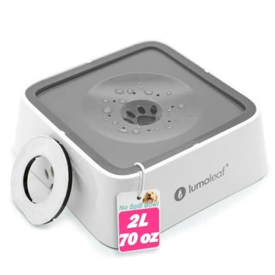 Abbildung von LumoLeaf Wassernapf für Hunde, 2L, Anti Schwapp Fressnapf Hund Unterwegs mit Kohlefilter, Hundenapf Reise Trinknapf Wasserspender