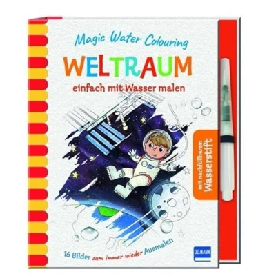 Abbildung von Magic Water Colouring Weltraum: einfach mit Wasser malen (16 Wassermalbilder + Wassertankstift) für Kinder ab 4 Jahren