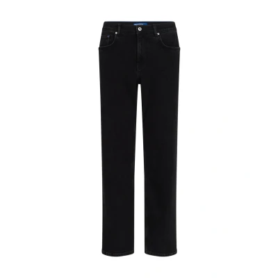 Abbildung von KARL LAGERFELD JEANS Men&#039;s Straight Denim Jeans, Washed Black, 32W x 32L