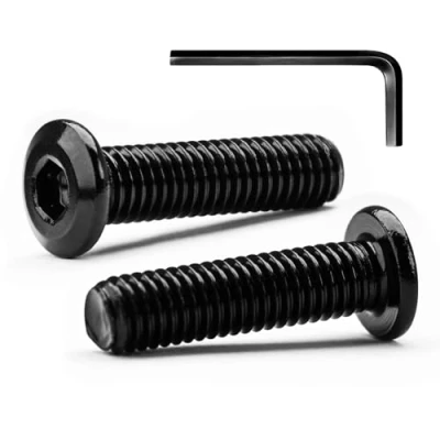 Abbildung von 20 Sätze M5 x 30mm Flachkopfschrauben Flachkopf Innensechskantschrauben, A2 V2A Edelstahl Schwarzes Oxid, Sechskantschrauben für Möbel, Möbelschrauben,mit Hex Key