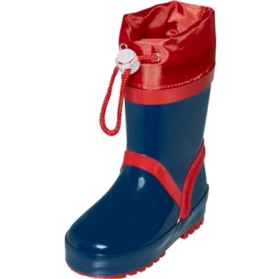 Abbildung von Playshoes Gummistiefel gefüttert Regenstiefel, Marine/Rot, 23 EU