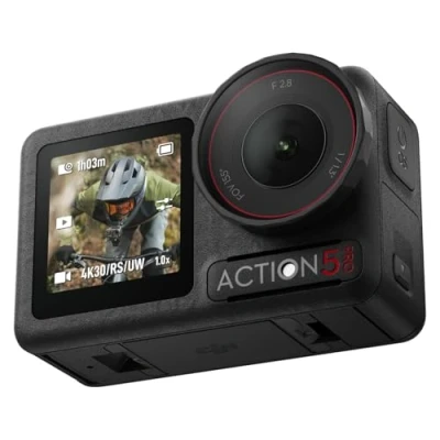 Abbildung von DJI Osmo Action 5 Pro Essential Combo, wasserdichte Kamera mit 1/1,3“ Sensor, 4K/120fps Video, Motivverfolgung, Stabilisierung, Dual OLED Touchscreens, 4K Ideal für Sport, Vlog