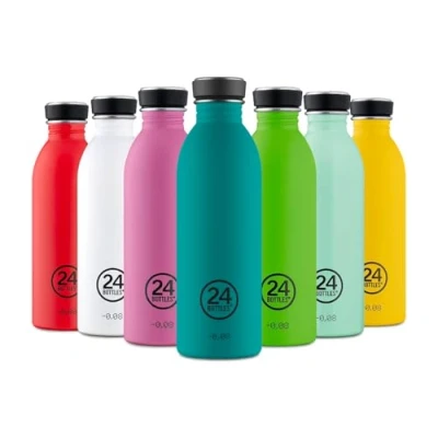 Abbildung von 24Bottles Urban Trinkflasche 500 ml Tägliche Verwendung Schwarz, Blau Edelstahl