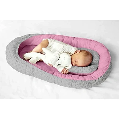 Abbildung von Kuschelnest Babynest Babynestchen Reisebett Kokon für Babys und Säuglinge, Nestchen, Reisebett, 100% Baumwolle, antiallergisch