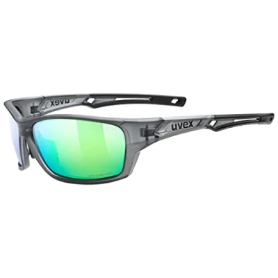 Abbildung von uvex sportstyle 232 P Sportbrille für Damen und Herren polarisiert druckfreier Sitz &amp; perfekter Halt smoke matt/green one size