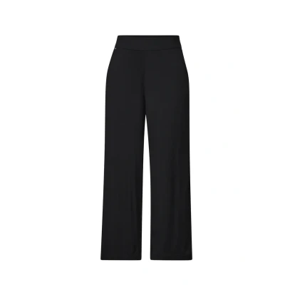 Abbildung von STREET ONE Damen A379432 Wide Leg Jersey Hose, Schwarz, 38W / 26L