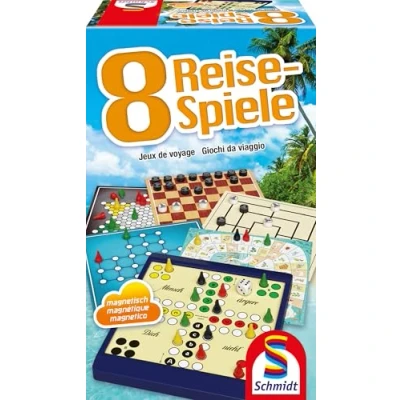 Abbildung von Schmidt Spiele 49102 8 Reise Spiele, Spielesammlung, magnetisch, Bunt, 1 bis 4 Spieler