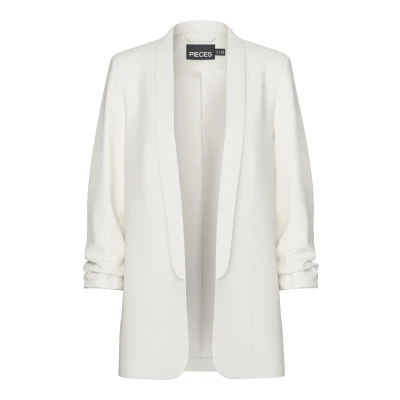 Abbildung von Pieces Pcboss 3/4 Blazer, Damen, Größe: XS, Cloud dancer