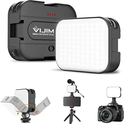 Abbildung von Kamera Licht, ULANZI VL100C LED Videoleuchte mit 2000mAh Akku, Mini Videolicht dimmbare 2500 6500K Cold Shoe Mount, CRI95+ für Vlogging, YouTube, TikTok, Live Streaming und Fotografie Portrait