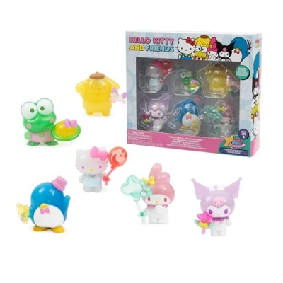 Abbildung von Hello Kitty 5 cm Figurenset Set mit 6 Mini Figuren in bezaubernden Designs, perfekt zum Spielen, Ausstellen oder Sammeln Fans jeden Alters