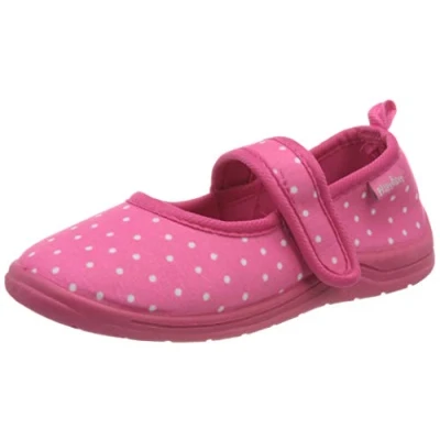 Abbildung von Playshoes Unisex Kinder Punkte Niedrige Hausschuhe, Rosa18 (Punkte), 32/33 EU