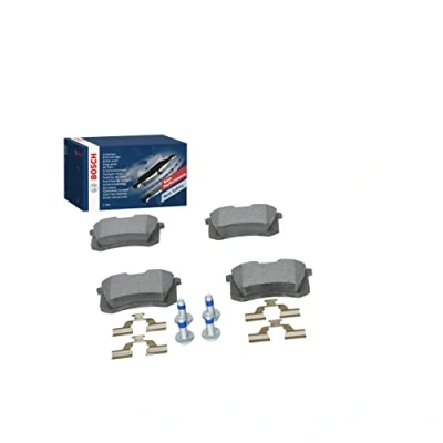 Abbildung von Bosch Automotive BP617 Bremsbeläge Hinterachse ECE R90 Zertifizierung vier pro Set, 0 986 494 596, black