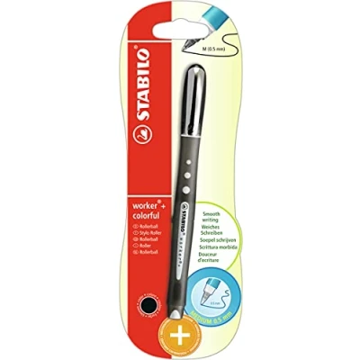 Abbildung von Tintenroller STABILO worker+ colorful medium Einzelstift schwarz