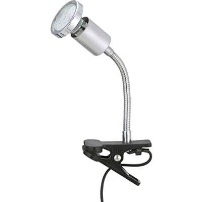 Abbildung von Briloner LED Klemmleuchte Simple chrom Tülle titanfarbig Leselampe Klemmlampe