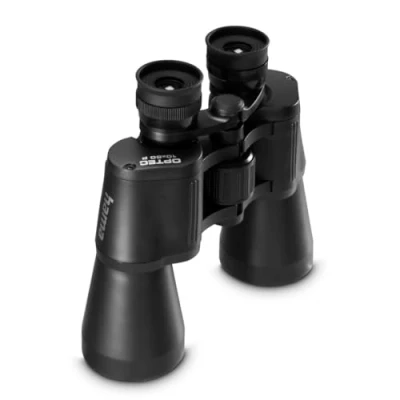 Abbildung von Hama Kompaktes Fernglas 10x50 für scharfe Weitsicht, 10 Fach Vergrößerung, Objektivdurchmesser 50 mm, Porrobauform, Schwarz
