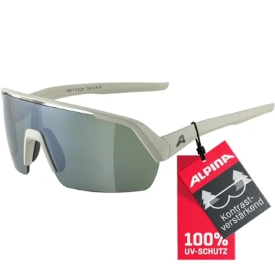 Abbildung von Alpina Unisex Erwachsene, TURBO HR Q LITE Sportbrille, cool grey matt/silver, One Size