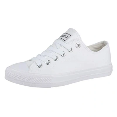 Abbildung von Elara Unisex Sneaker Low top Turnschuh Textil Chunkyrayan 36 46 01 A AllWhite 43