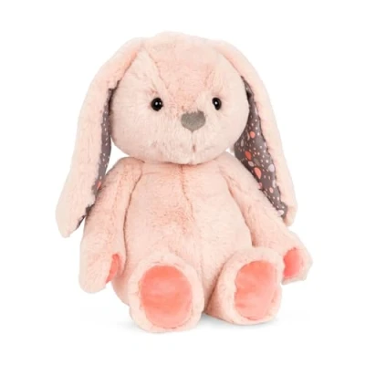 Abbildung von B. toys Kuscheltier Hase Superweich mit langen Ohren Plüschtier pfirsichfarben, Baby und Kinder Spielzeug für Mädchen Jungen ab 0 Monate, Hellrosa