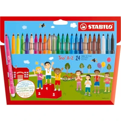 Abbildung von Filzstift STABILO Trio A Z 24er Pack mit 24 verschiedenen Farben