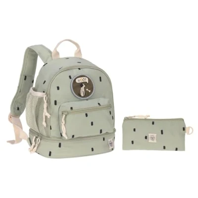 Abbildung von LÄSSIG Kinderrucksack mit Brustgurt Kindergartentasche Kindergartenrucksack 27 cm, 6,5 Liter, 3 Jahre/Mini Backpack Happy Prints, Helles Oliv