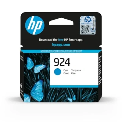 Abbildung von HP 924 (‎‎4K0U3NE) Cyan Original Druckerpatrone, für OfficeJet Pro 8124e, 8122e, 8132e, 8135e, 8134e, 8125e All in One Drucker