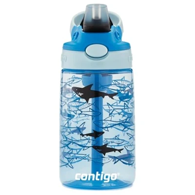 Abbildung von Contigo Kinder Trinkflasche Easy Clean Autospout mit Strohhalm, BPA freie robuste Wasserflasche, 100% auslaufsicher, einfache Reinigung, ideal für Kita, Kindergarten, Schule und Sport, 420 ml