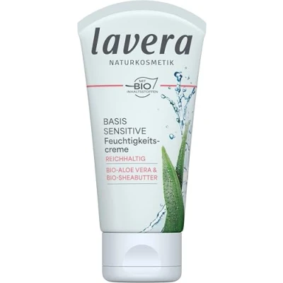 Abbildung von Lavera Naturkosmetik Basis Sensitiv Reichhaltige Feuchtigkeits Bio Aloe Vera &amp; Sheabutter Creme, 1 x 50 ml