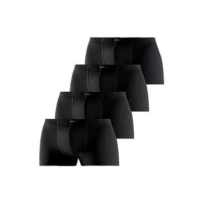 Abbildung von s.Oliver Herren MH 35H_LS Boxershorts, 4X schwarz, M (4er Pack)