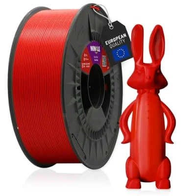 Abbildung von WINKLE PETG Filament 1.75mm Teufelsrot, 300g Spule, 3D Drucker Kompatibel mit FDM Druckern, Druckmaterialien, Maßgenauigkeit +/ 0.05mm, Schlagfest, Leicht zu Bedrucken