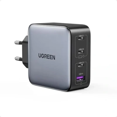 Abbildung von UGREEN Nexode 100W USB C Ladegerät GaN Netzteil 4 Ports Charger PD mit PPS kompatibel MacBook Pro, iPhone 16 Pro Max/16 Pro/15 Max, iPad S24 Ultra, S24+ usw