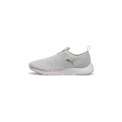 Abbildung von Puma Damen Softride Remi Slip on Knit Wn&#039;s Road Running Shoe, Ash Gray White Rose Gold, 38.5 EU