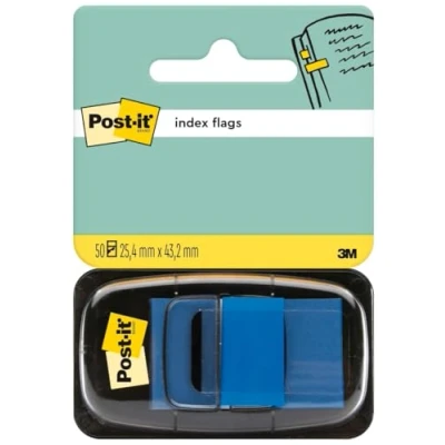 Abbildung von Post it Index Haftstreifen, 50 Haftstreifen (Blau) 25.4 mm x 43.2 Markierungsstreifen für Dokumente und Notizen
